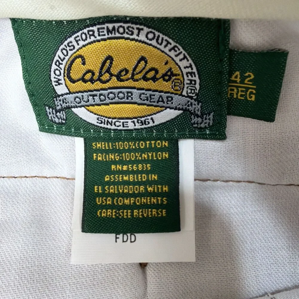 Cabelas Beige Brown Dry Plus Upland Brush Guard Outdoor Utility Pants 40X31 FLAW